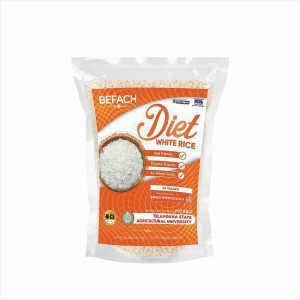 Befach - Diet and Diabetic White Rice(0.4kgs) | Certified by National Institute of Nutrition | Low Sugar | Low GI | No Pesticides, Non GMO, Perfect for Diet & Diabetic People